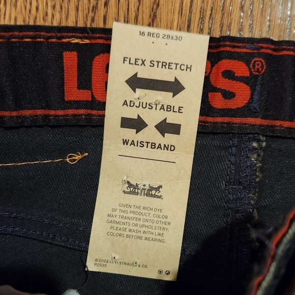 Levi's 514 Straight Performance Boys Jeans | Dark Wash Size 16 Regular 28x30 NWT - Picture 5 of 9